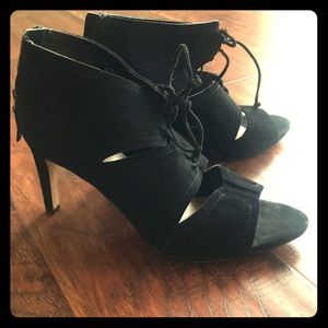 Franco Sarto black lace up heels
